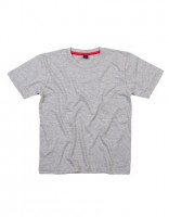 Heather Grey Melange, Washed Red